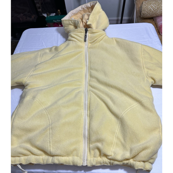 CHENERAL San Francisco Reversible Jacket Removable Hood Adult size Small Yellow - Picture 12 of 13